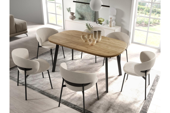 Stół rozkładany owalny SOLO 90x160-260