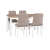 Stół Alan 1 120-150x80 + 4 krzesła Hary 5