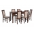 Stół Madera 1P 140-180x80 + 6 krzeseł Nel 9