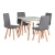 Stół Olo 1 80x80 + 4 krzesła Hary 2
