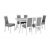 Stół Olo 6 140-180x80 + 6 krzeseł Remo 3