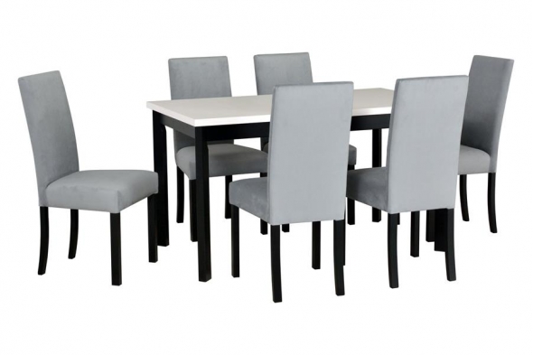 Stół Madera 1P 140-180x80 + 6 krzeseł Remo 2