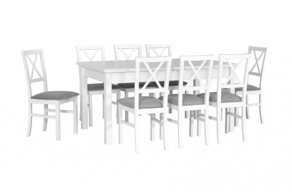 Stół Madera 2 160-200x90 + 8 krzeseł Milo 4