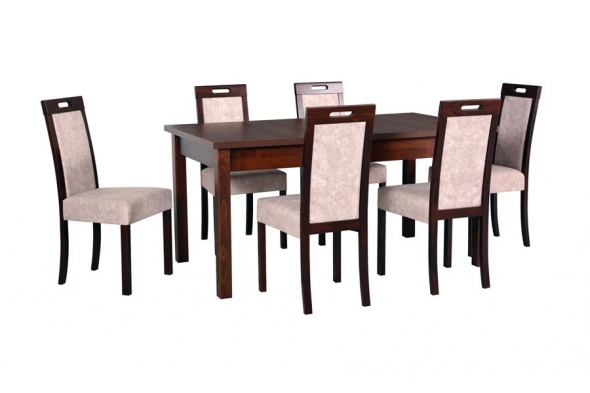 Stół Madera 2 160-200x90 + 6 krzeseł Remo 5