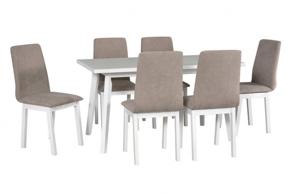 Stół Olo 5 140-180x80 + 6 krzeseł Hary 5