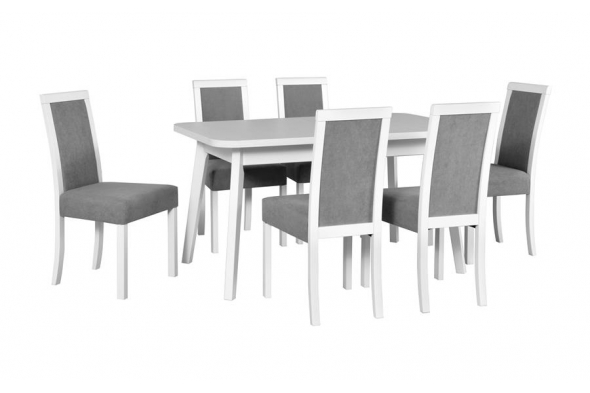 Stół Olo 6 140-180x80 + 6 krzeseł Remo 3