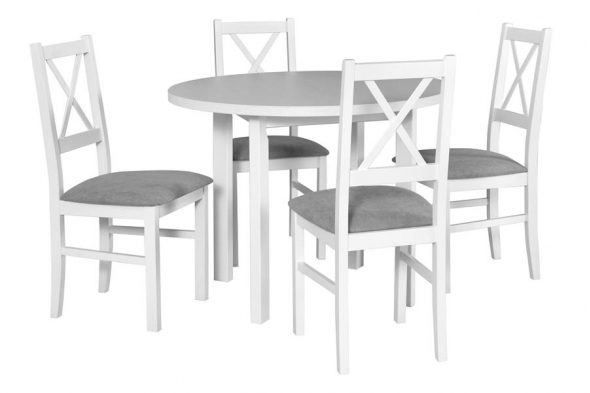 Stół Polo 2 fi 100 + 4 krzesła Nel 10
