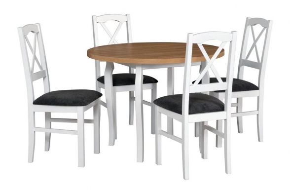 Stół Polo 3 fi 100 + 4 krzesła Nel 11
