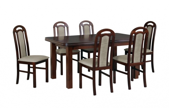 Stół Vito 5 160-200x90 + 6 krzeseł Pati