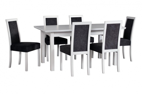 Stół Vito 5LS 160-240x90 + 6 krzeseł Remo 3