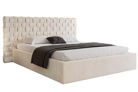 Wyjątkowe łóżko tapicerowane z pojemnikiem Ardea 140x200