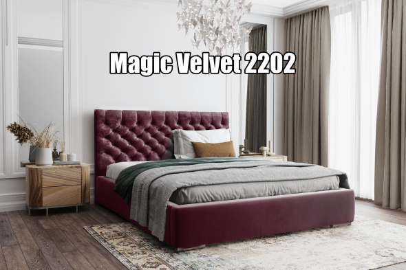 Pikowane łóżko tapicerowane z pojemnikiem Cortina 120x200