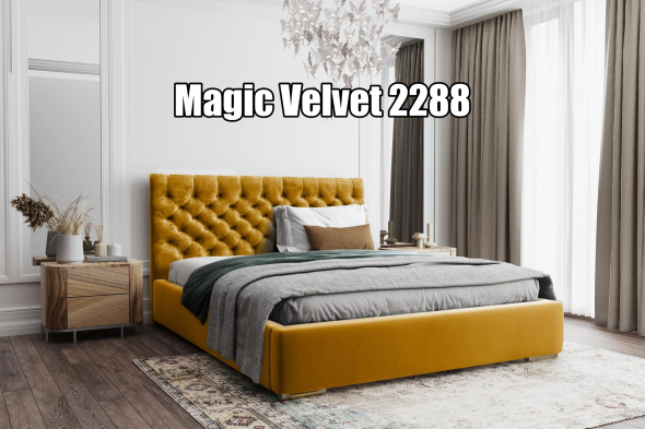 Pikowane łóżko tapicerowane z pojemnikiem Cortina 120x200