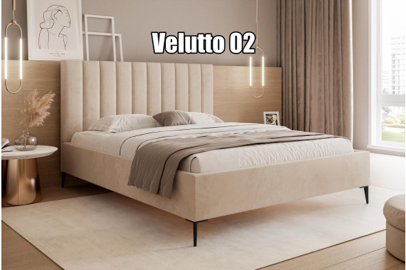 Łóżko tapicerowane Luno SLIM Na nóżkach 160x200