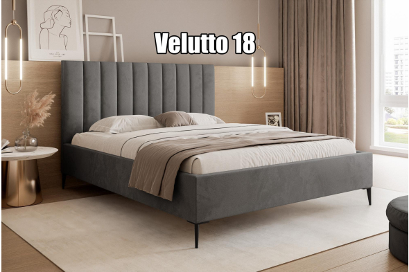 Łóżko tapicerowane Luno SLIM Na nóżkach 160x200