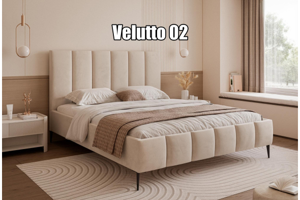 Łóżko tapicerowane Milo SLIM Na nóżkach 160x200