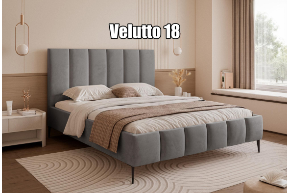 Łóżko tapicerowane Milo SLIM Na nóżkach 160x200