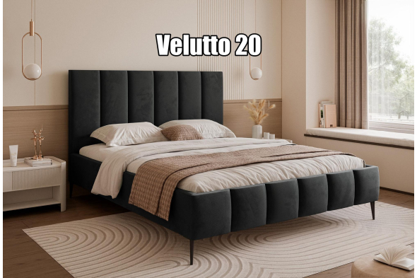 Łóżko tapicerowane Milo SLIM Na nóżkach 160x200