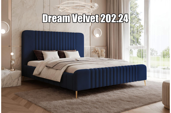 Łóżko tapicerowane Olivio SLIM Na nóżkach 160x200